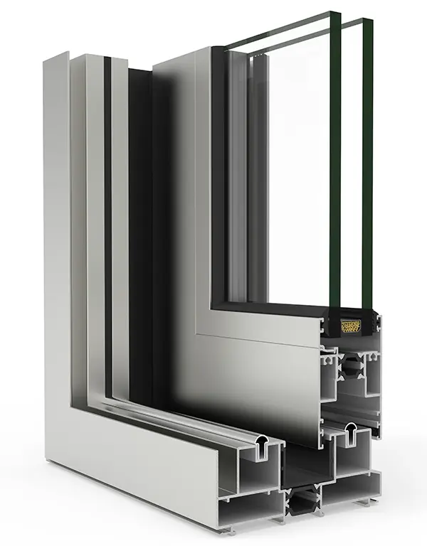 Perfilería del Sistema 4600 de Cortizo para puertas y ventanas correderas elevable