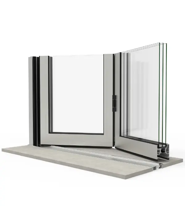 perfilería del sistema de puerta plegable de cortizo